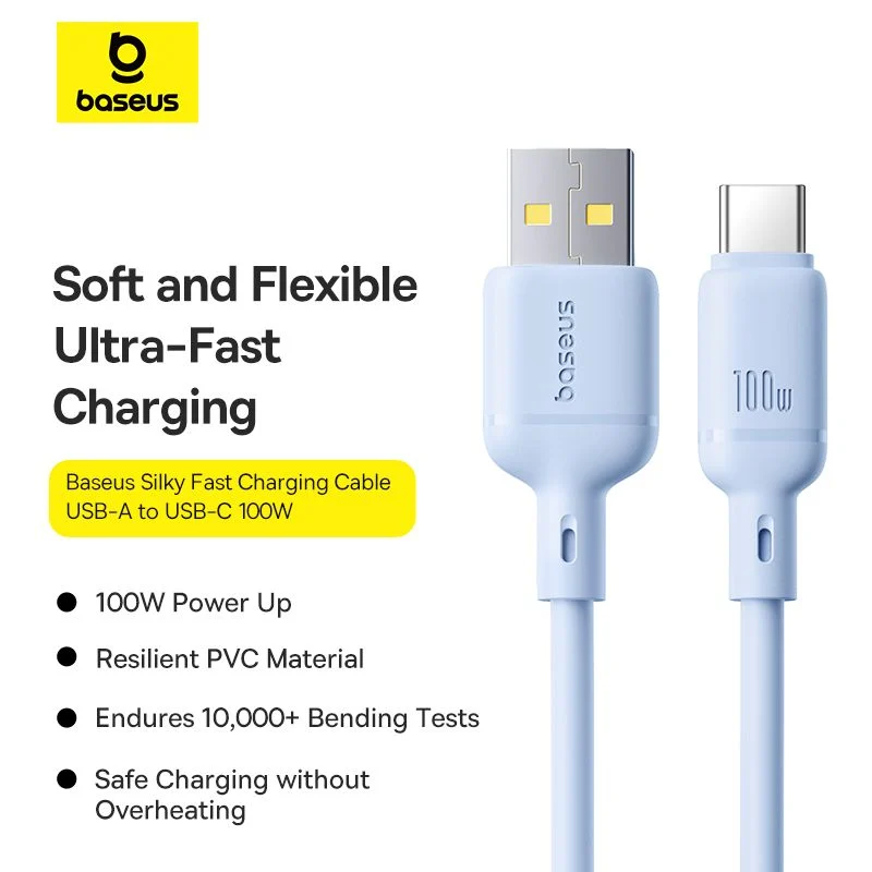 Cáp Sạc Nhanh Baseus Silky Series USB to Type-C 100W (480Mbps) - Hình ảnh 8
