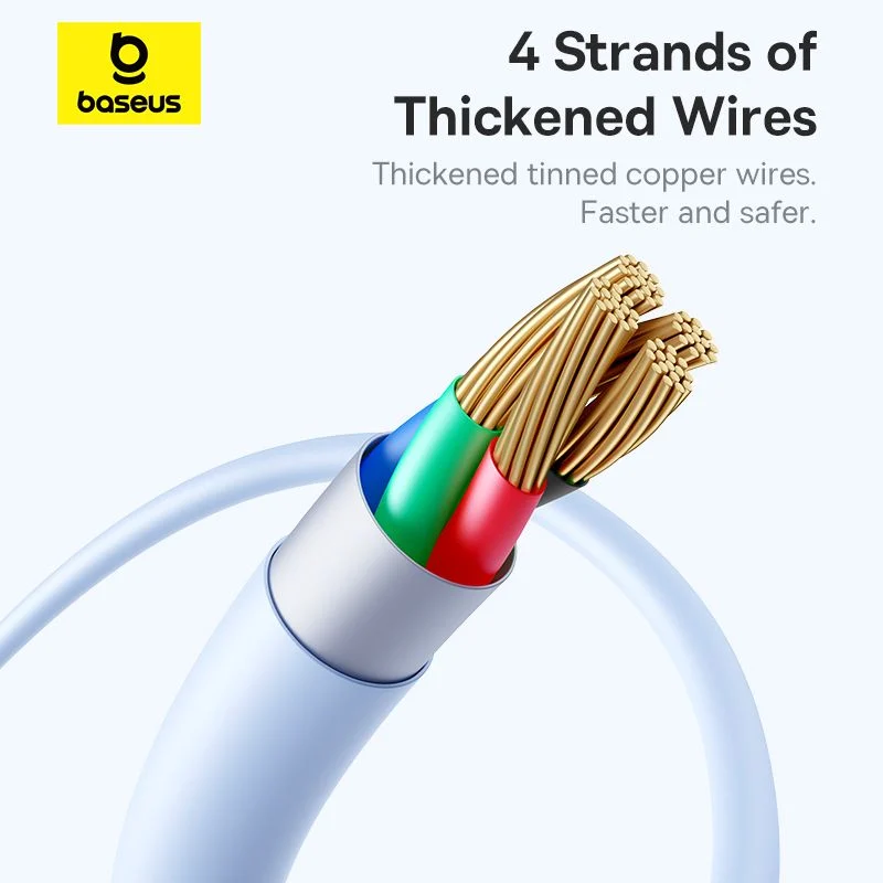 Cáp Sạc Nhanh Baseus Silky Series USB to Type-C 100W (480Mbps) - Hình ảnh 5