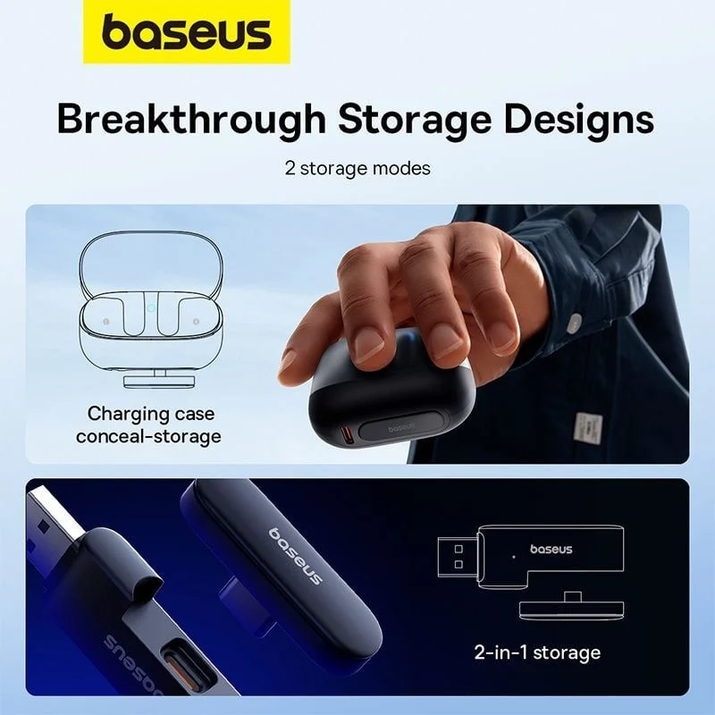 Tai nghe Bluetooth Baseus AeQur G10 – True Wireless, Bluetooth 5.3, GPS, sạc nhanh, chơi game 3D không delay - Hình ảnh 6